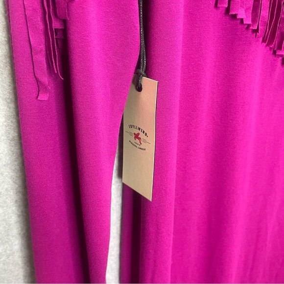 Idyllwind Bryan Western Boho Long Sleeve Fringe Knit Dress - Picture 6 of 8